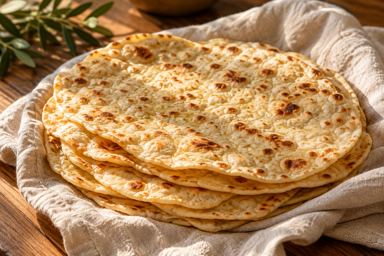 Unleavened Olive Oil Flatbread