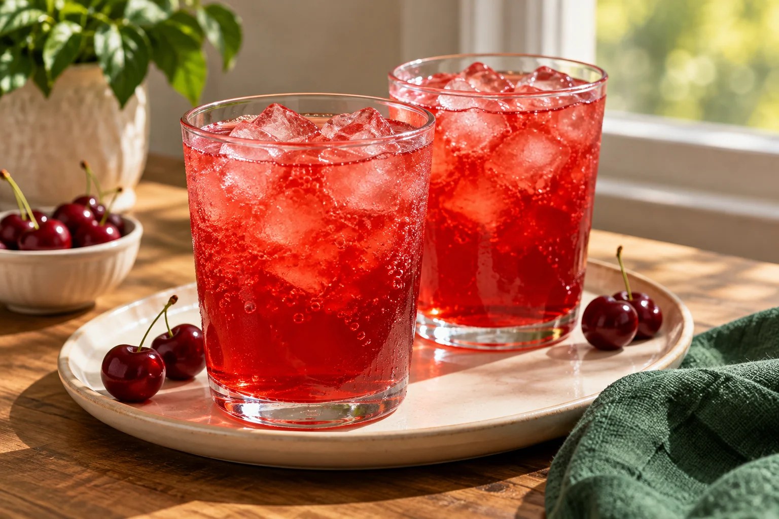 Cherry Fruit Punch & Lemon-Lime Spritzer